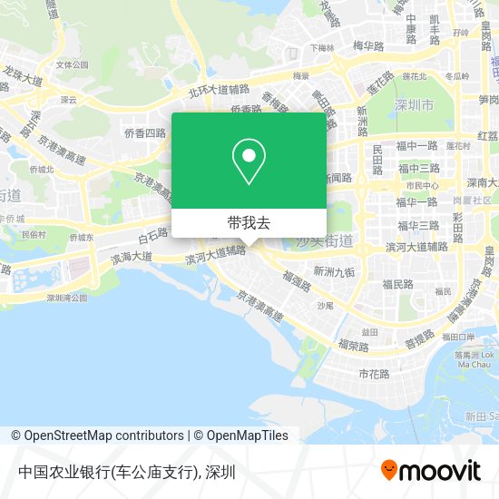 中国农业银行(车公庙支行)地图