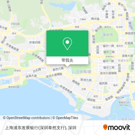上海浦东发展银行(深圳泰然支行)地图