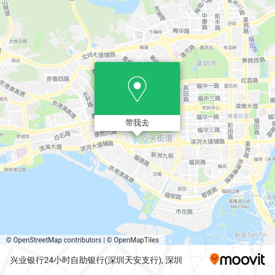 兴业银行24小时自助银行(深圳天安支行)地图