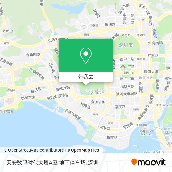 天安数码时代大厦A座-地下停车场地图