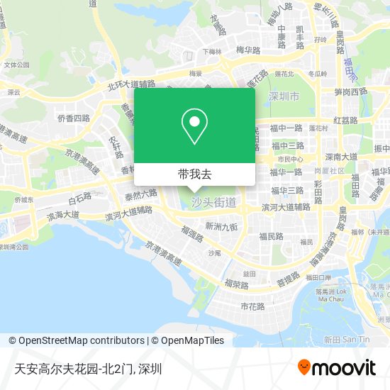 天安高尔夫花园-北2门地图