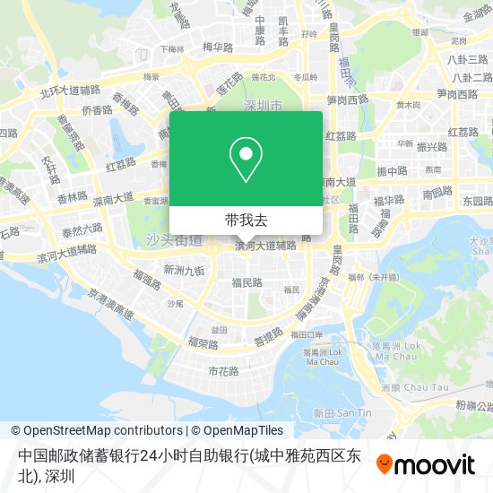 中国邮政储蓄银行24小时自助银行(城中雅苑西区东北)地图