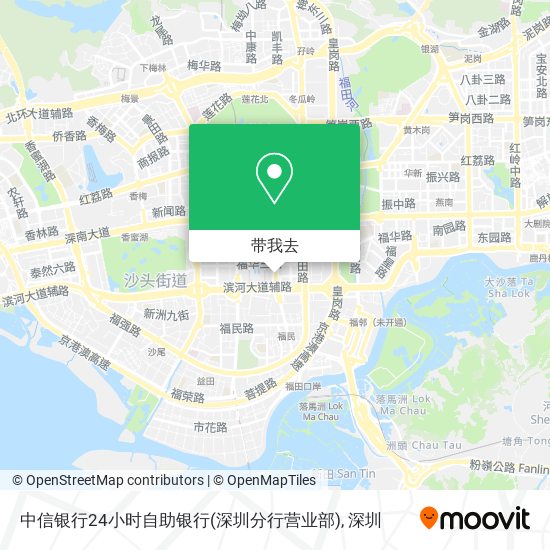 中信银行24小时自助银行(深圳分行营业部)地图