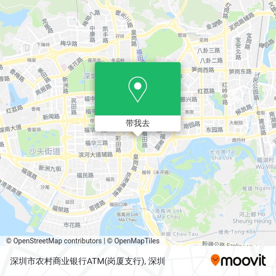 深圳市农村商业银行ATM(岗厦支行)地图
