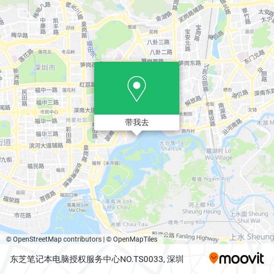 东芝笔记本电脑授权服务中心NO.TS0033地图