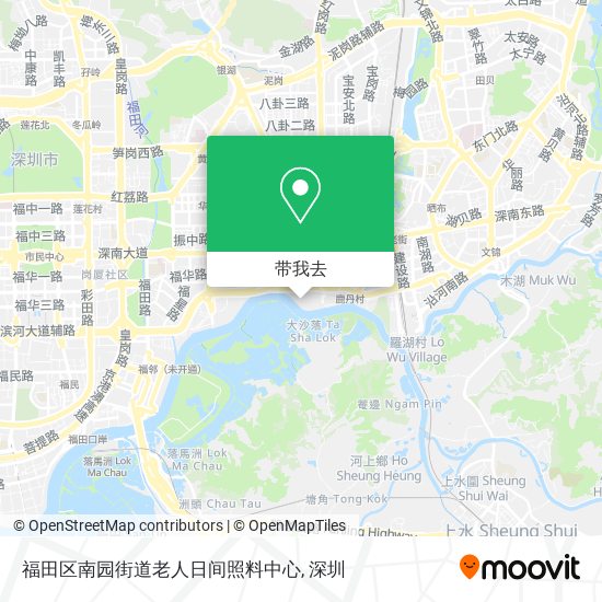 福田区南园街道老人日间照料中心地图