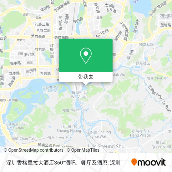 深圳香格里拉大酒店360°酒吧、餐厅及酒廊地图