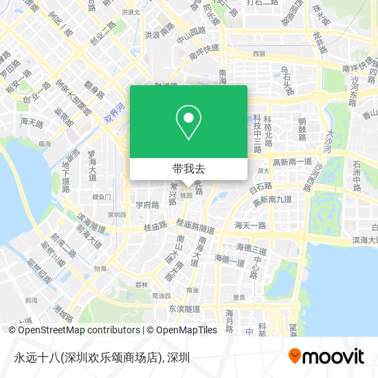 永远十八(深圳欢乐颂商场店)地图