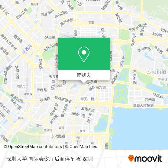 深圳大学-国际会议厅后面停车场地图