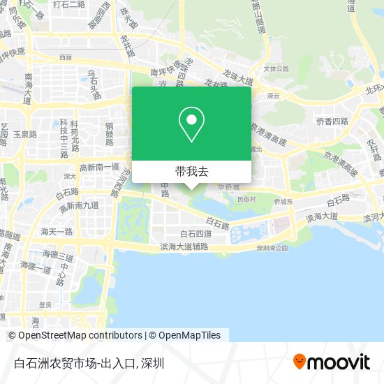 白石洲农贸市场-出入口地图