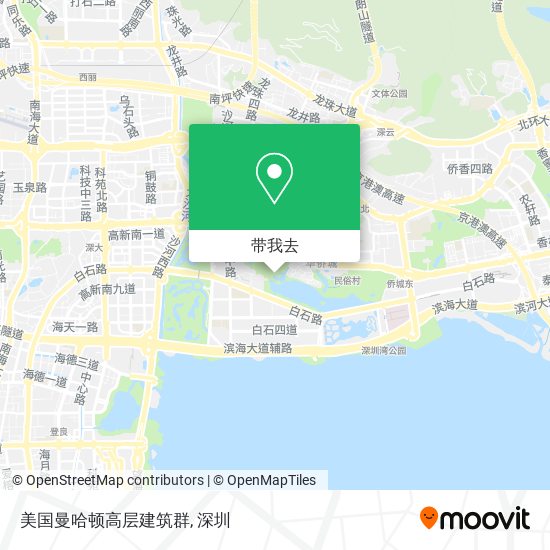 美国曼哈顿高层建筑群地图