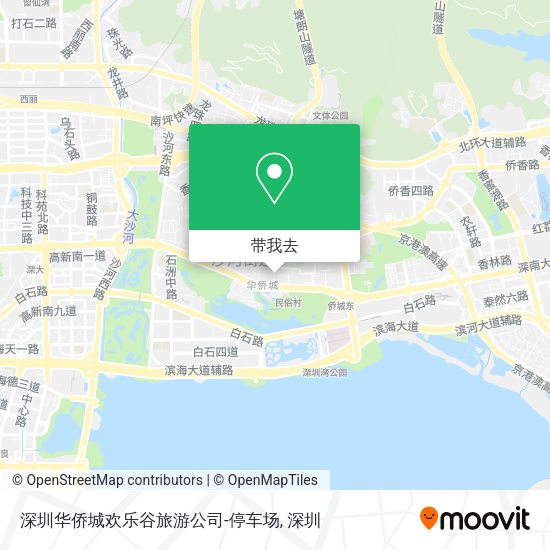 深圳华侨城欢乐谷旅游公司-停车场地图