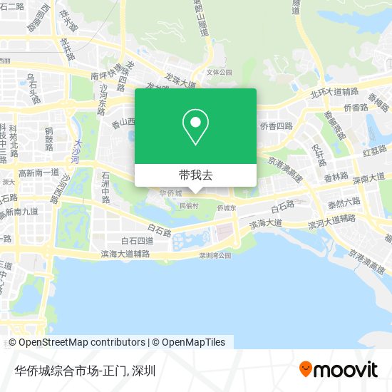 华侨城综合市场-正门地图