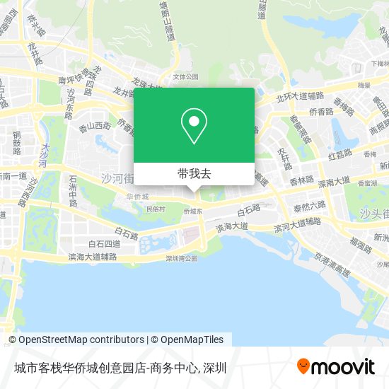 城市客栈华侨城创意园店-商务中心地图