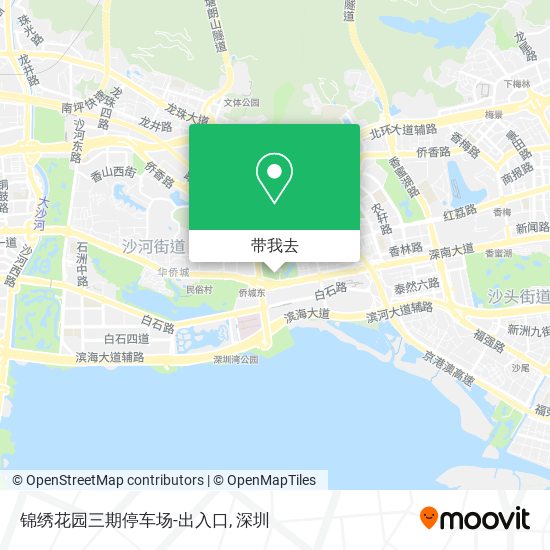 锦绣花园三期停车场-出入口地图
