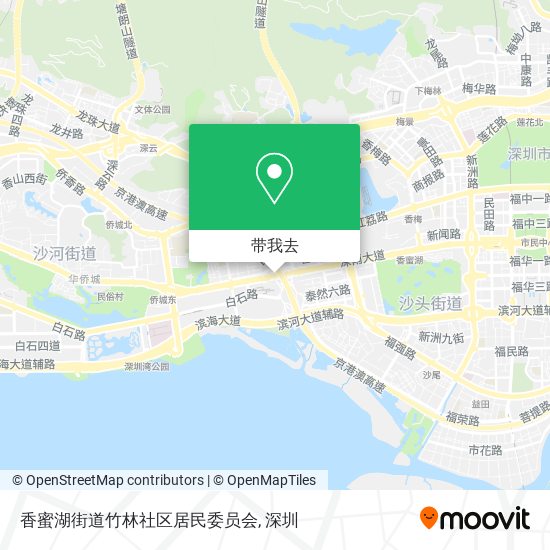 香蜜湖街道竹林社区居民委员会地图