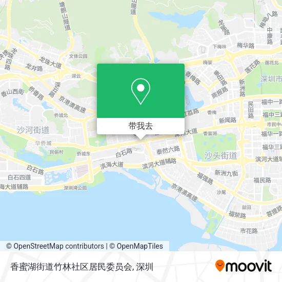 香蜜湖街道竹林社区居民委员会地图