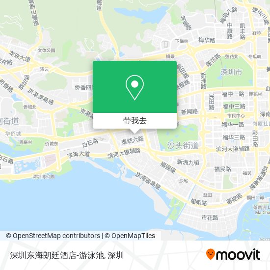 深圳东海朗廷酒店-游泳池地图