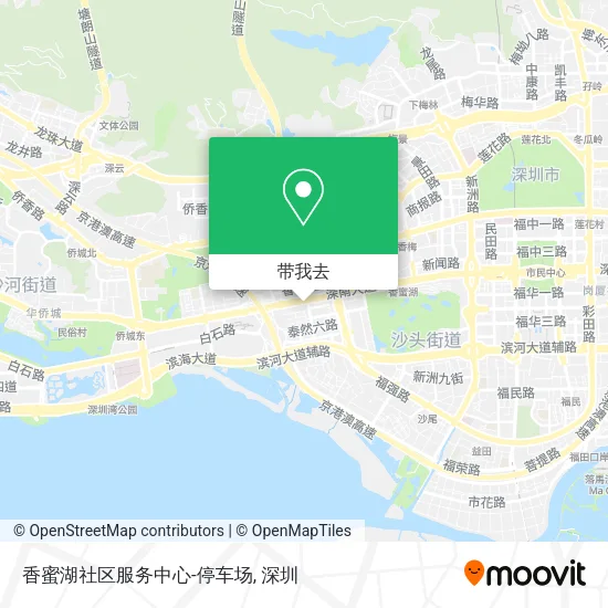 香蜜湖社区服务中心-停车场地图