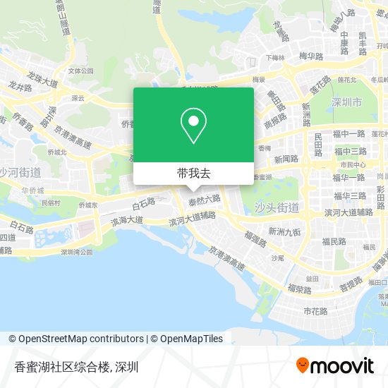 香蜜湖社区综合楼地图