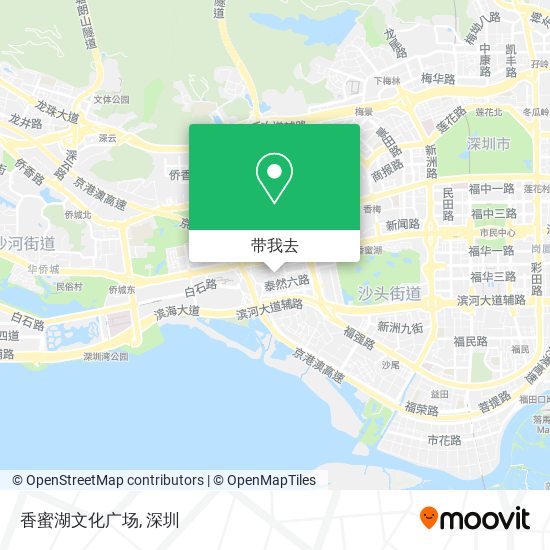 香蜜湖文化广场地图