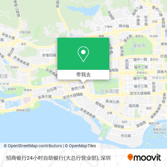 招商银行24小时自助银行(大总行营业部)地图