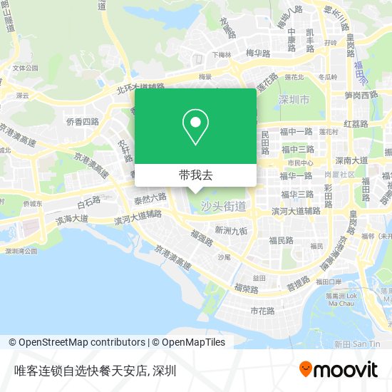 唯客连锁自选快餐天安店地图
