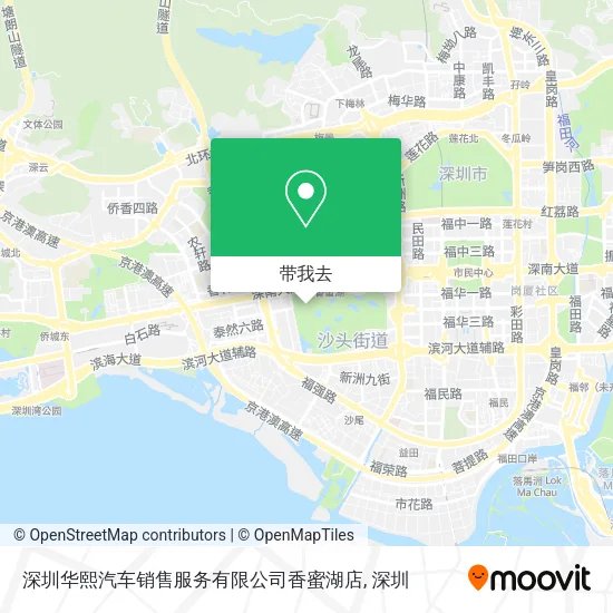 深圳华熙汽车销售服务有限公司香蜜湖店地图