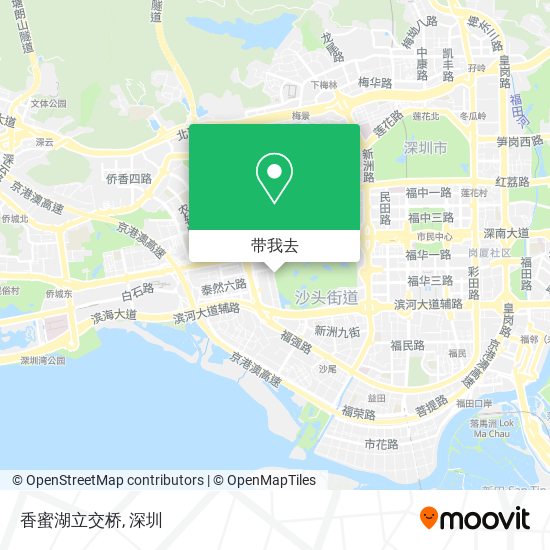 香蜜湖立交桥地图