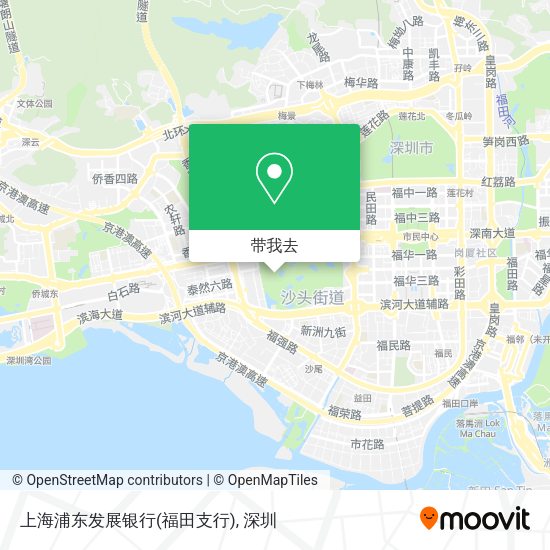 上海浦东发展银行(福田支行)地图