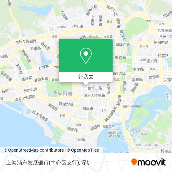 上海浦东发展银行(中心区支行)地图