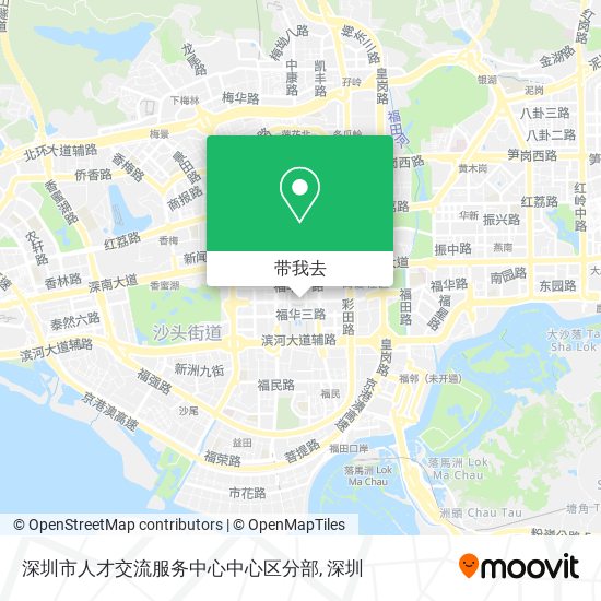 深圳市人才交流服务中心中心区分部地图