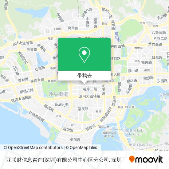 亚联财信息咨询(深圳)有限公司中心区分公司地图