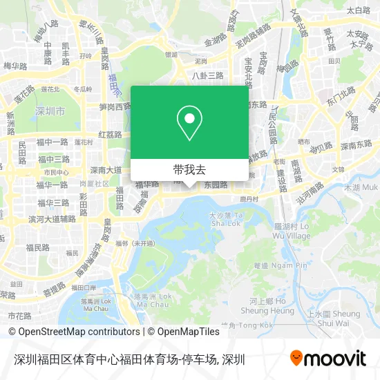 深圳福田区体育中心福田体育场-停车场地图
