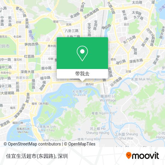 佳宜生活超市(东园路)地图