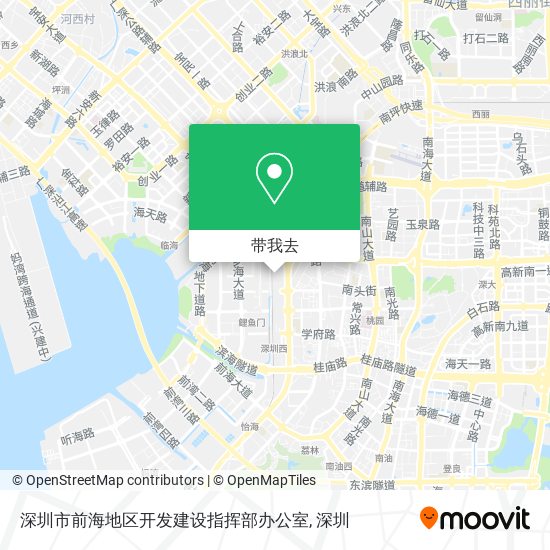 深圳市前海地区开发建设指挥部办公室地图