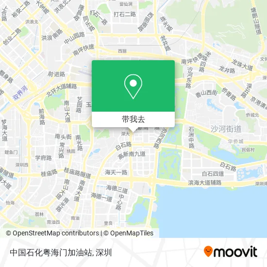 中国石化粤海门加油站地图