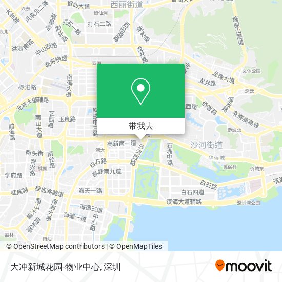 大冲新城花园-物业中心地图