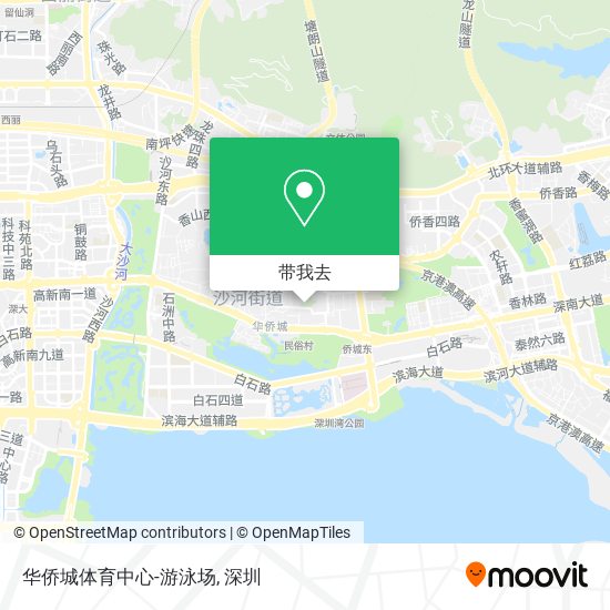 华侨城体育中心-游泳场地图