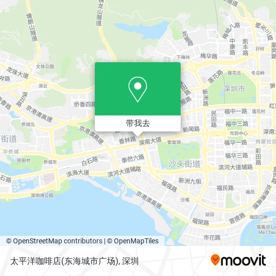 太平洋咖啡店(东海城市广场)地图