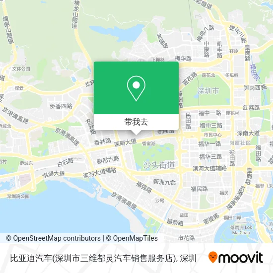 比亚迪汽车(深圳市三维都灵汽车销售服务店)地图
