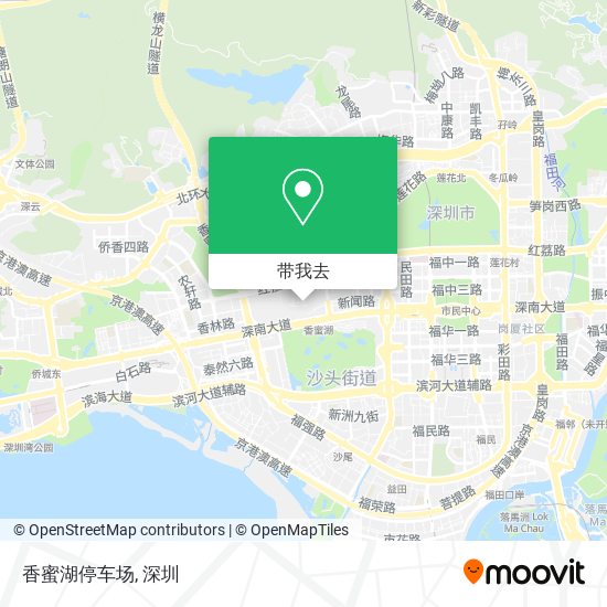 香蜜湖停车场地图