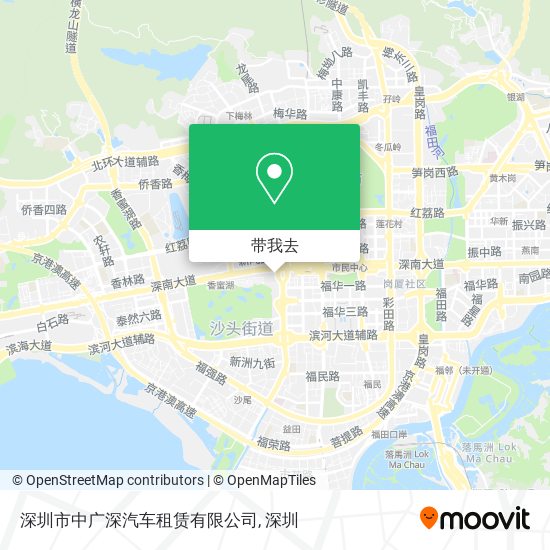 深圳市中广深汽车租赁有限公司地图