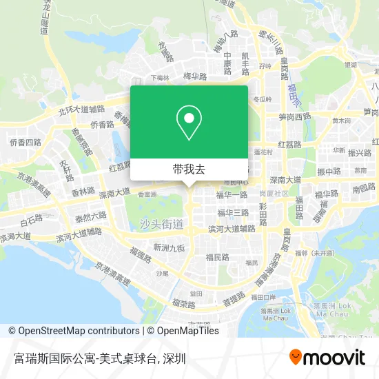 富瑞斯国际公寓-美式桌球台地图