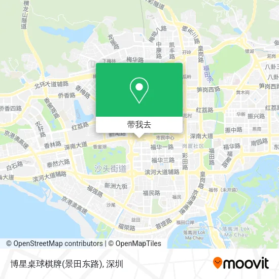 博星桌球棋牌(景田东路)地图