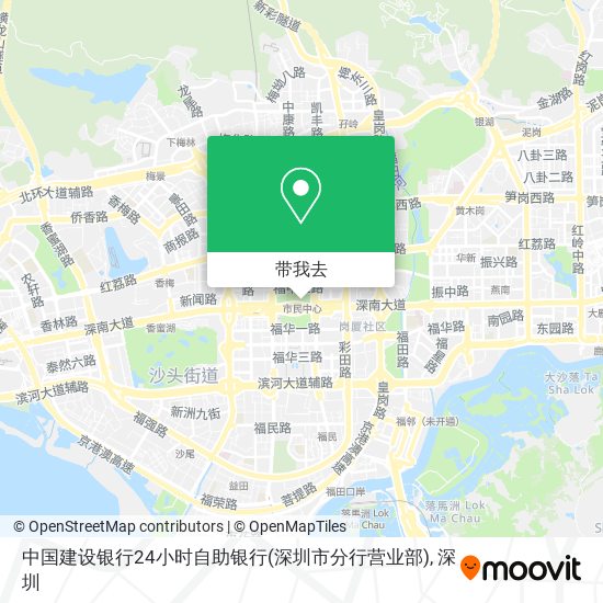 中国建设银行24小时自助银行(深圳市分行营业部)地图