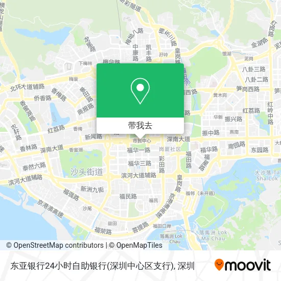 东亚银行24小时自助银行(深圳中心区支行)地图