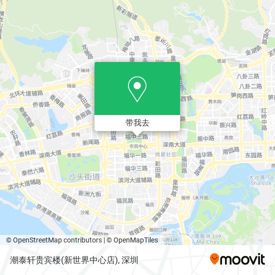 潮泰轩贵宾楼(新世界中心店)地图