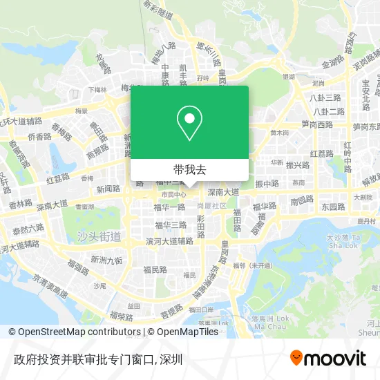 政府投资并联审批专门窗口地图