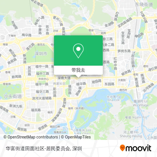 华富街道田面社区-居民委员会地图